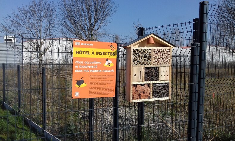 Ein Insektenhotel in Frankreich.