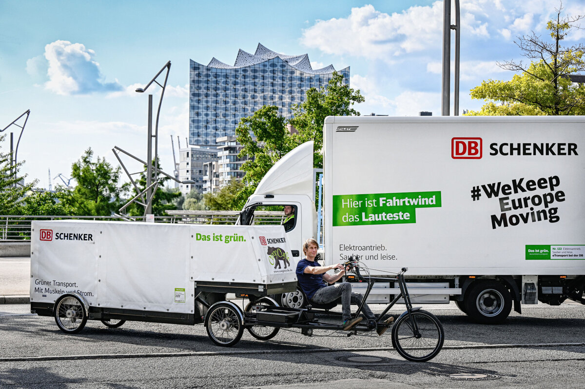 Die grüne City-Logistik Hamburgs. | © DB Schenker / Max Lautenschläger