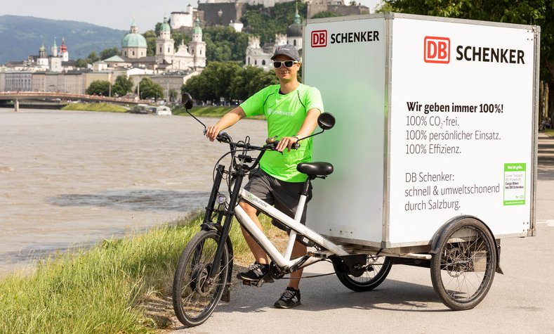 Die Lastenräder sind auch in Österreich, Salzburg im Einsatz 