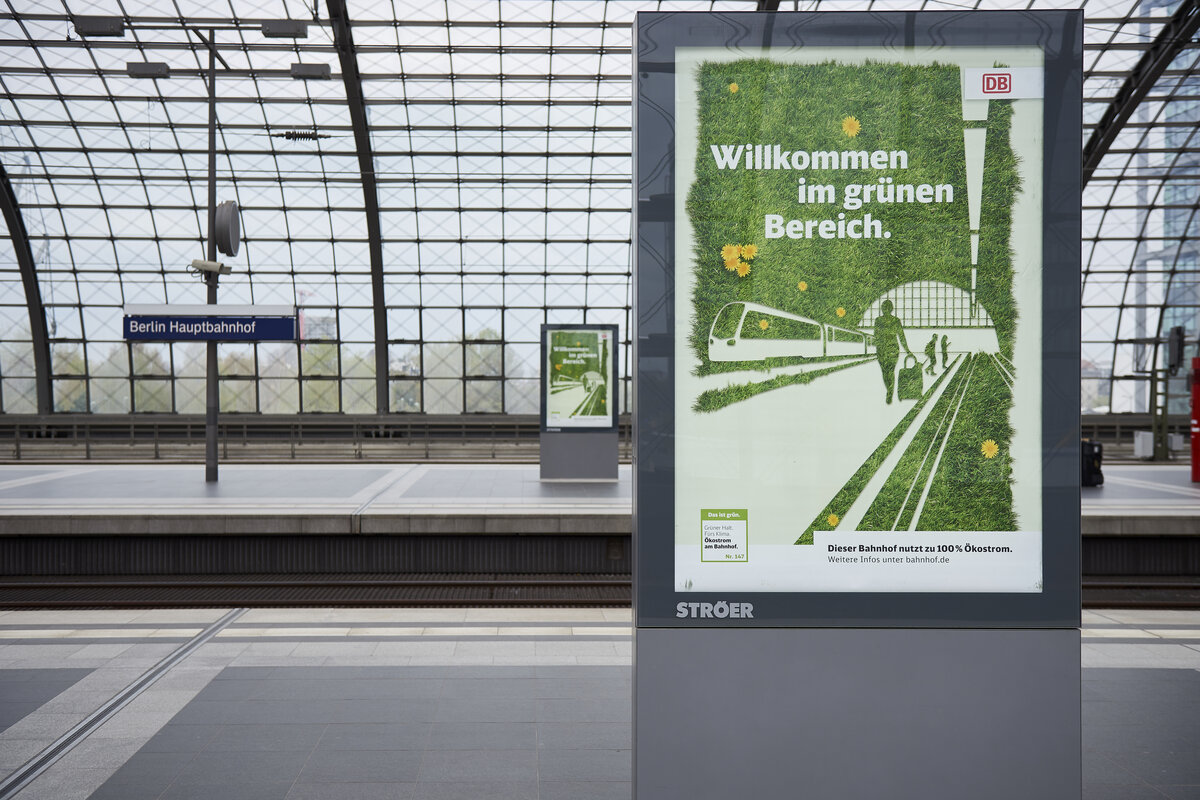 Ökostrom am Hauptbahnhof Berlin | © DB AG / Faruk Hosseini