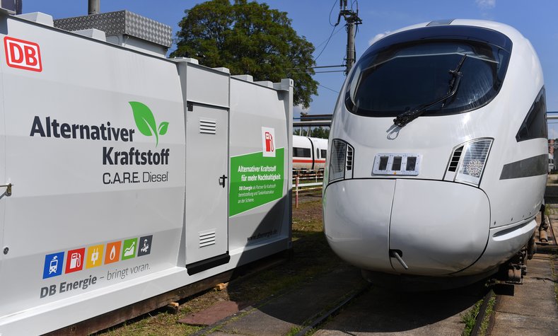 The advanced TrainLab runs on 100 percent renewable fuel.