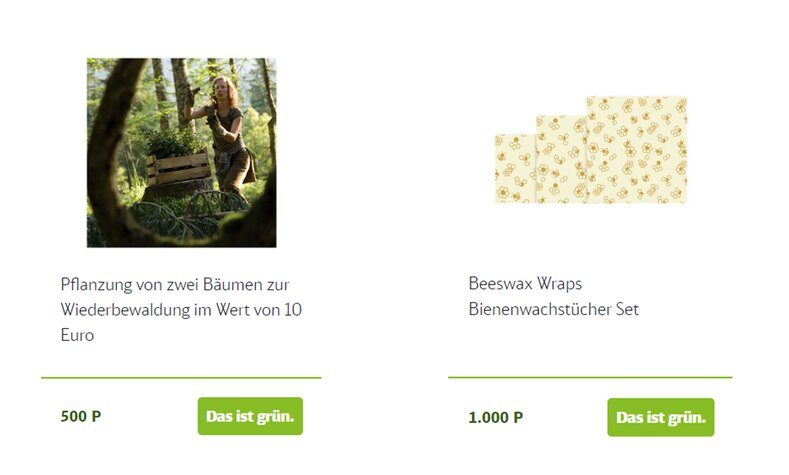 Die Prämien Bergwaldprojekt und DB-Tagesticket.