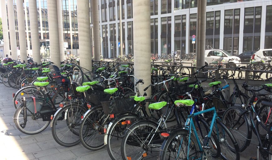 Fahrradaktion für grüne Mobilität