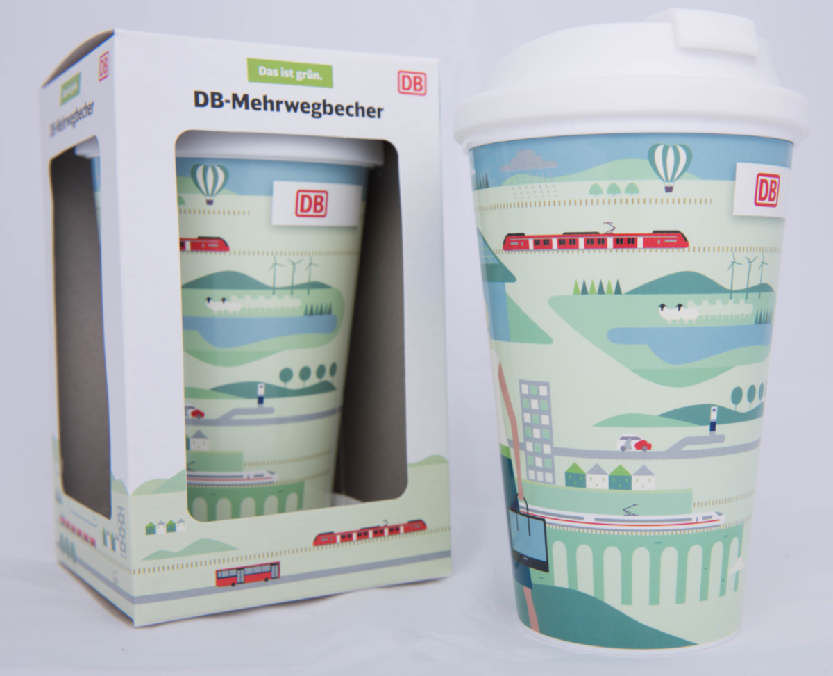 Müllvermeidung mit DB Mehrwegbecher | © DB AG / Faruk Hosseini