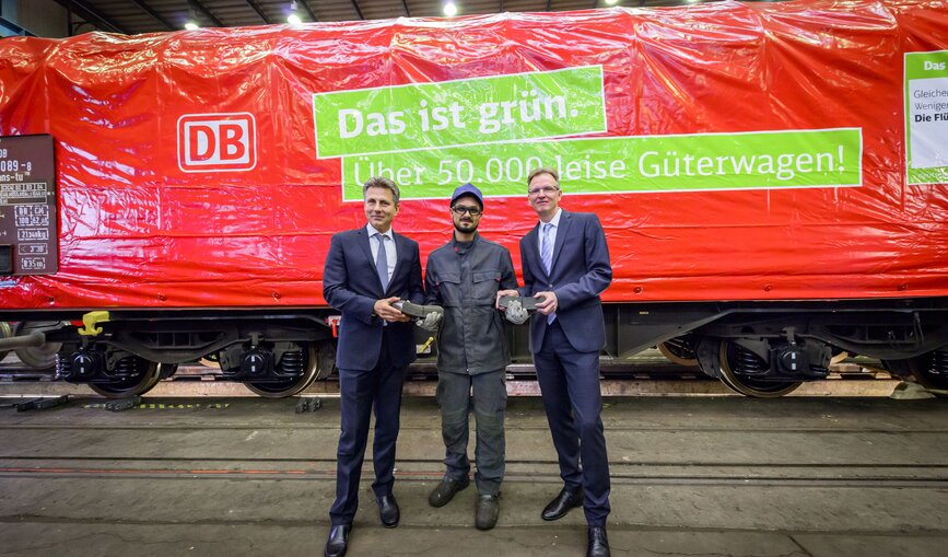 Güterwagen rollen leiser durch Deutschland