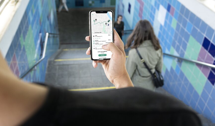 Die Buchung des Shuttles wird flexibel über eine Smartphone-App möglich sein. 