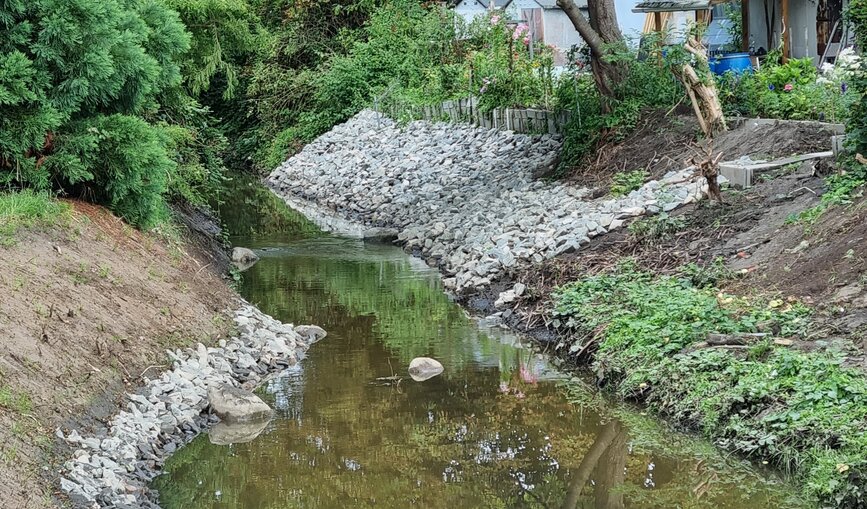 Wir verbessern die Gewässerstruktur auf einem 530 Meter langen Abschnitt des Flusses.