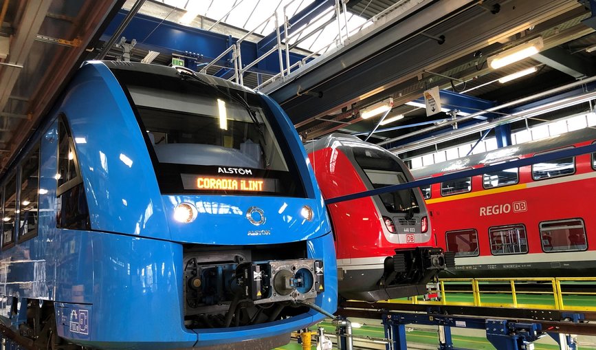 Der neue Corodia iLINT Wasserstoffzug von Alstom.
