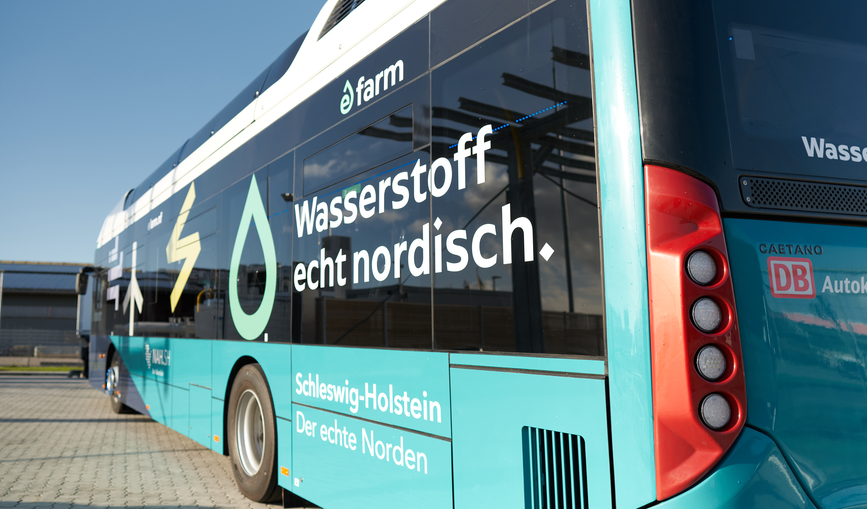 Ein Wasserstoffbus H2.City Gold.