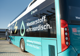 Ein Wasserstoffbus H2.City Gold.