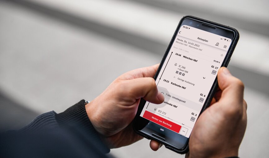 Digitaler Kundenservice: Die DB Navigator App.