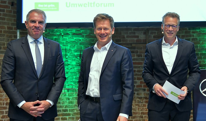 Wie die Zukunft nachhaltiger Mobilität aussehen muss, das war Thema des CEO-Panels mit dem Daimler-Vorstandsvorsitzenden Ola Källenius, Lufthansa-CEO Carsten Spohr und DB-Chef Lutz.