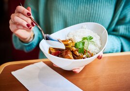 Vegane Gerichte im Bordbistro