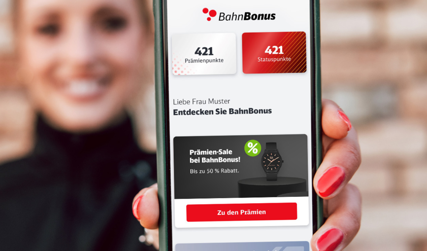 In der BahnBonus App kann man ganz bequem am Vorteilsprogramm der DB teilnehmen und hat alles im Blick.