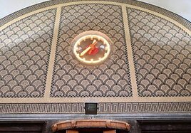 Historisches Wandgemälde im Oldenburger Bahnhof