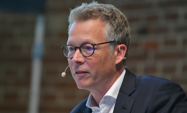 Andreas Gehlhaar, Leiter Nachhaltigkeit Deutsche Bahn AG, beim Umweltforum 2021