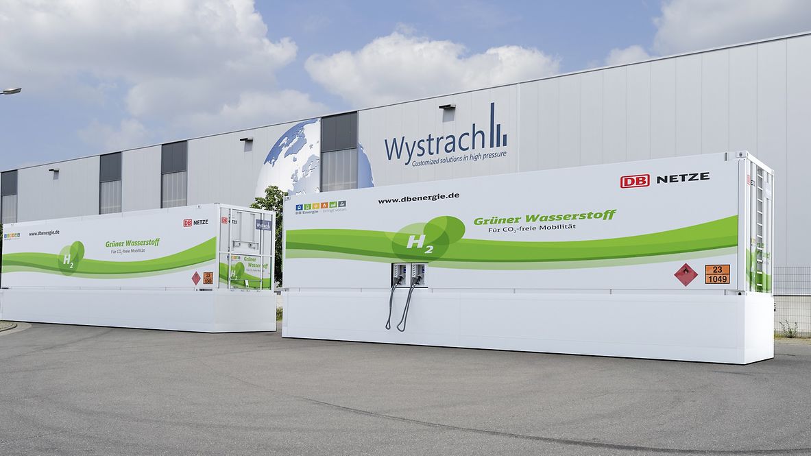 Animation der mobilen Wasserstofftankstelle 