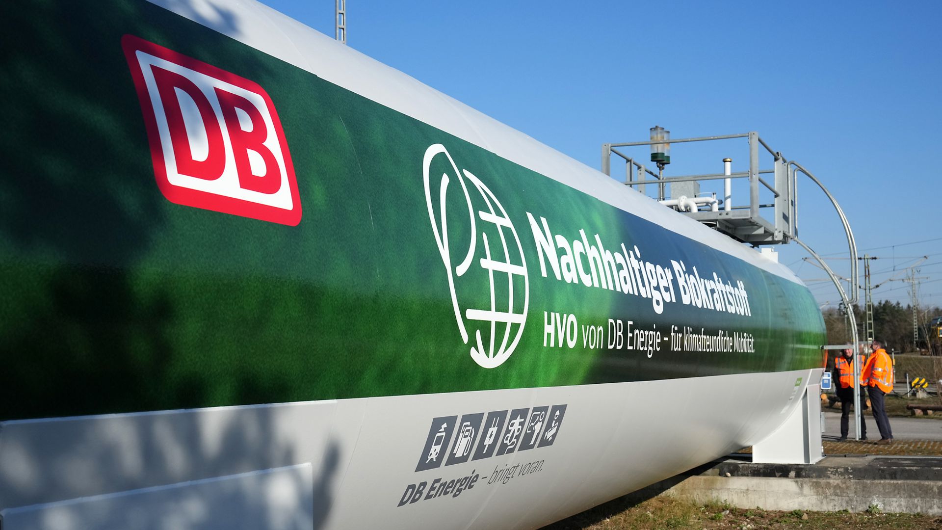 Eine Biogastankstelle der Deutschen Bahn in München.