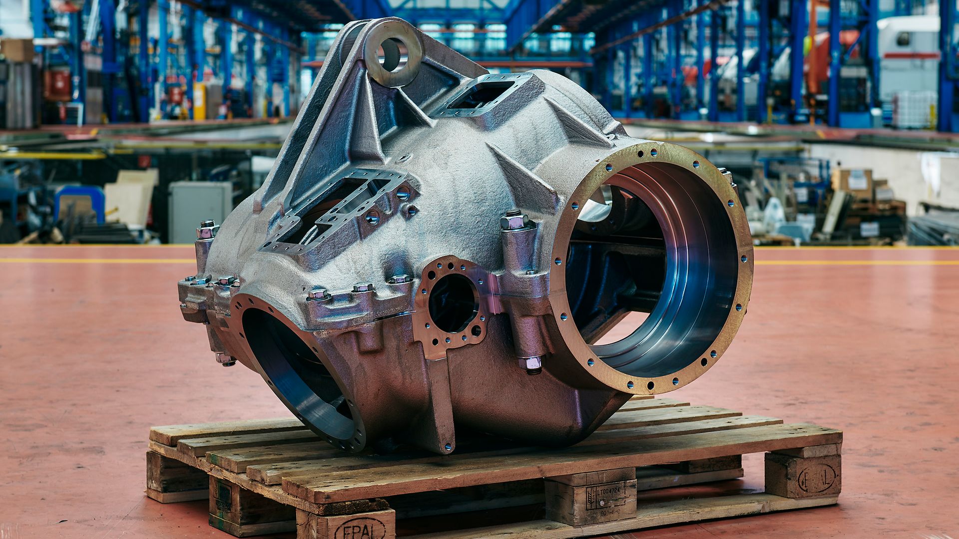 Ein im 3D-Druck hergestelltes Getriebegehäuse für Rangierlokomotiven der Deutschen Bahn