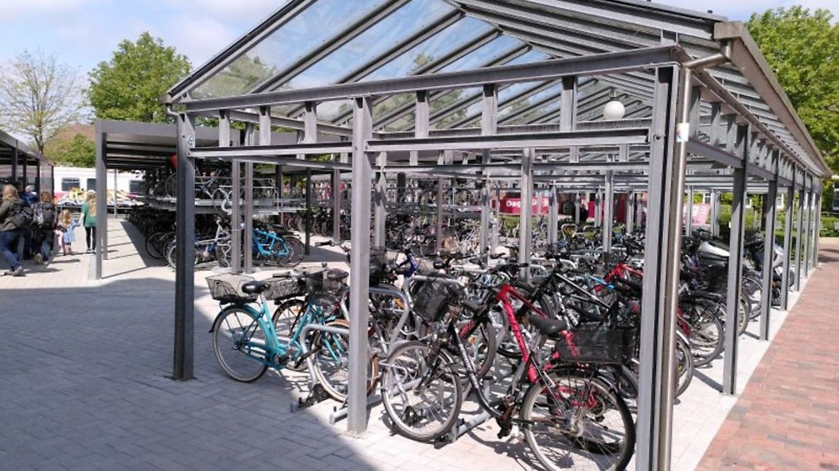 Fahrradstellplätze am Bahnhof Niebüll