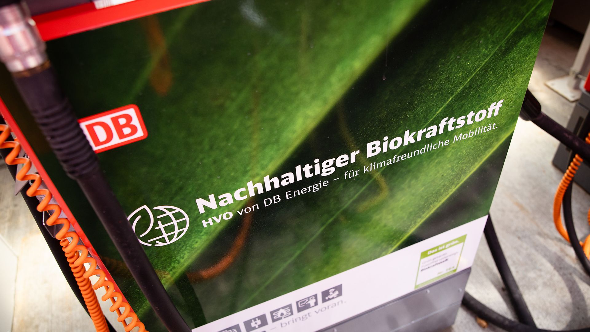 Nahaufnahme einer Zapfsäule für Biokraftstoff