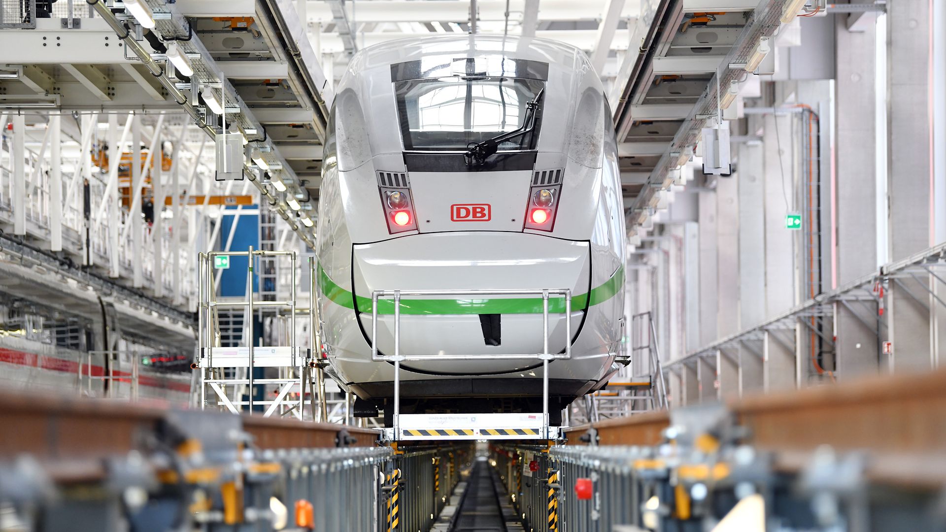 An ICE train is being prepared for operation in a climate-friendly depots.