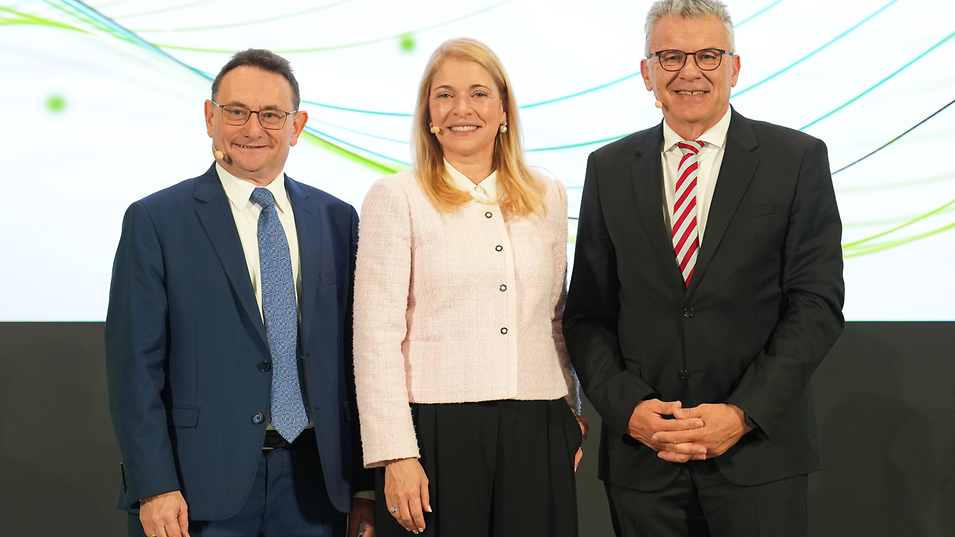 Ulrich Lange, Bahnchefin Evelyn Palla und Werner Gatzer